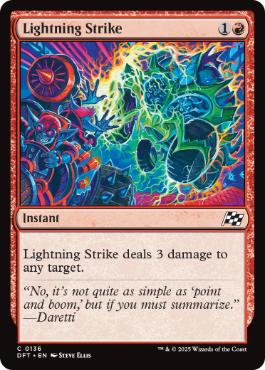 [136]【EN】【FOIL】稲妻の一撃/Lightning Strike【DFT】[C][赤]
