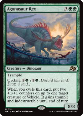 [151]【EN】【FOIL】アゴナサウルス・レックス/Agonasaur Rex【DFT】[R][緑]