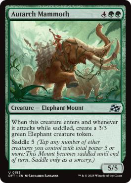 [153]【EN】【FOIL】僭王マンモス/Autarch Mammoth【DFT】[U][緑]