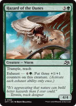 [165]【EN】【FOIL】砂丘の危険/Hazard of the Dunes【DFT】[C][緑]