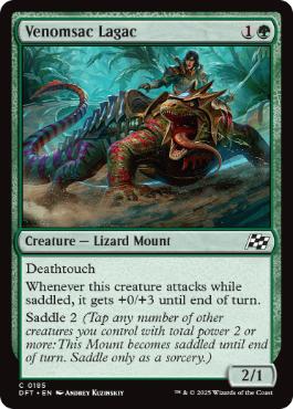 [185]【EN】【FOIL】毒袋持ちのラガーク/Venomsac Lagac【DFT】[C][緑]