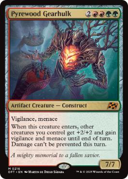[216]【EN】【FOIL】葬薪の機械巨人/Pyrewood Gearhulk【DFT】[M][多色]