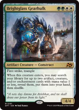 [191]【EN】【FOIL】輝晶の機械巨人/Brightglass Gearhulk【DFT】[M][多色]