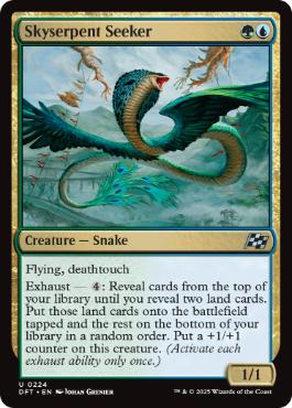 [224]【EN】【FOIL】探し求める空蛇/Skyserpent Seeker【DFT】[U][多色]