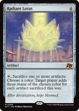 [240]【EN】【FOIL】光輝の睡蓮/Radiant Lotus【DFT】[M][茶]