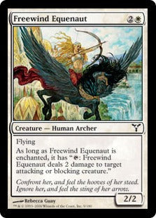 [009]【EN】【FOIL】自由風の乗馬兵/Freewind Equenaut【DIS】[C][白]