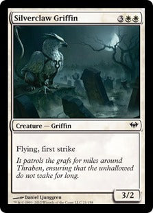 [021]【EN】銀爪のグリフィン/Silverclaw Griffin【DKA】[C][白]