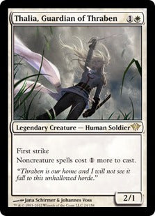 [024]【EN】【FOIL】スレイベンの守護者、サリア/Thalia, Guardian of Thraben【DKA】[R][白]