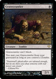 [064]【EN】【FOIL】墓所這い/Gravecrawler【DKA】[R][黒]