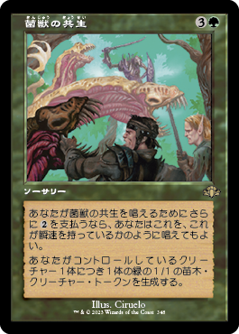 [348]【JP】【FOIL】■旧枠■菌獣の共生/Saproling Symbiosis【DMR】[R][緑]