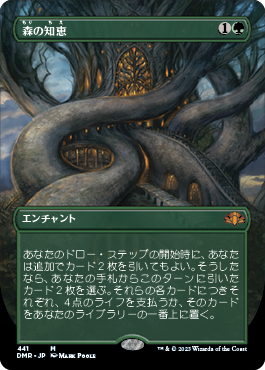 [441]【JP】【FOIL】■ボーダーレス■森の知恵/Sylvan Library【DMR】[M][緑]