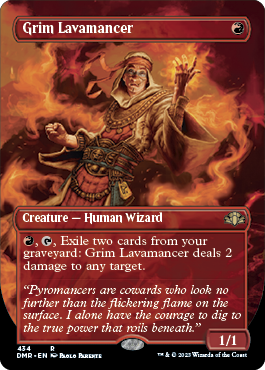 [434]【EN】■ボーダーレス■渋面の溶岩使い/Grim Lavamancer【DMR】[R][赤]