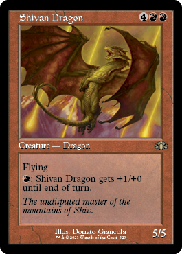 [329]【EN】■旧枠■シヴ山のドラゴン/Shivan Dragon【DMR】[R][赤]
