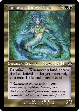 [371]【EN】■旧枠■水底のドルイド、タトヨヴァ/Tatyova, Benthic Druid【DMR】[U][多色]