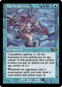[288]【EN】【FOIL】■旧枠■神秘的負荷/Mystic Remora【DMR】[R][青]