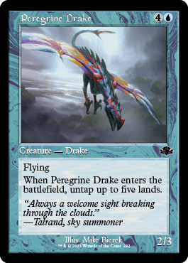 [292]【EN】【FOIL】■旧枠■流浪のドレイク/Peregrine Drake【DMR】[C][青]