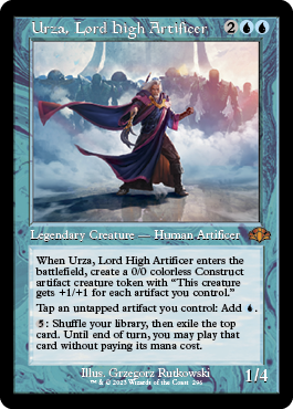 [296]【EN】【FOIL】■旧枠■最高工匠卿、ウルザ/Urza, Lord High Artificer【DMR】[M][青]