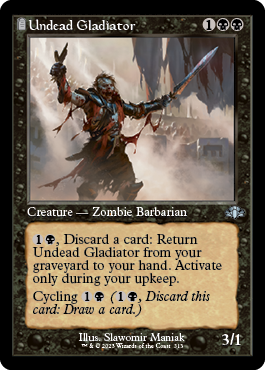[313]【EN】【FOIL】■旧枠■アンデッドの剣闘士/Undead Gladiator【DMR】[U][黒]