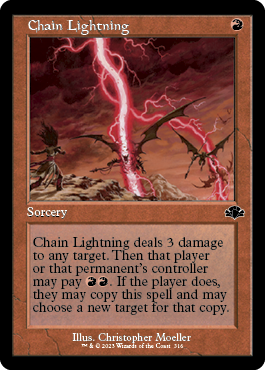 [316]【EN】【FOIL】■旧枠■稲妻の連鎖/Chain Lightning【DMR】[C][赤]