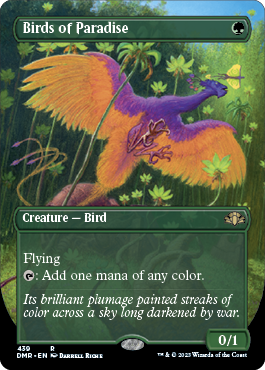 [439]【EN】【FOIL】■ボーダーレス■極楽鳥/Birds of Paradise【DMR】[R][緑]