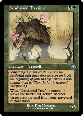[337]【EN】【FOIL】■旧枠■デッドウッドのツリーフォーク/Deadwood Treefolk【DMR】[U][緑]