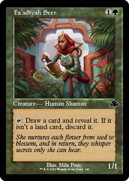 [340]【EN】【FOIL】■旧枠■ファーディヤーの予見者/Fa'adiyah Seer【DMR】[C][緑]
