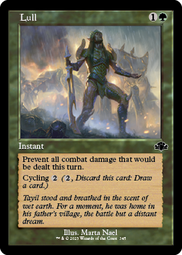 [345]【EN】【FOIL】■旧枠■小休止/Lull【DMR】[C][緑]