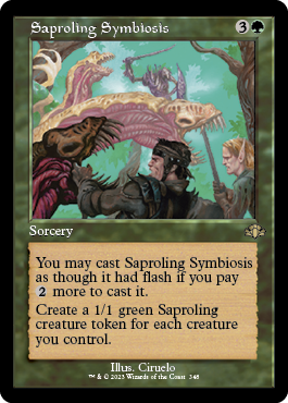 [348]【EN】【FOIL】■旧枠■菌獣の共生/Saproling Symbiosis【DMR】[R][緑]