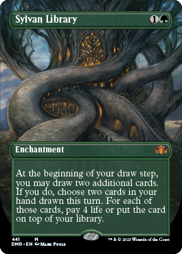 [441]【EN】【FOIL】■ボーダーレス■森の知恵/Sylvan Library【DMR】[M][緑]