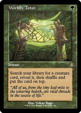 [353]【EN】【FOIL】■旧枠■俗世の教示者/Worldly Tutor【DMR】[R][緑]