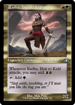 [364]【EN】【FOIL】■旧枠■ケルドの後継者、ラーダ/Radha, Heir to Keld【DMR】[U][多色]