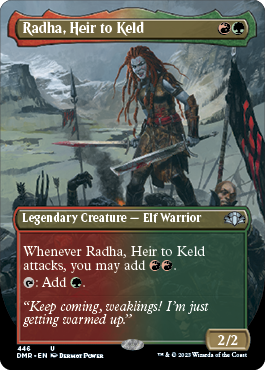 [446]【EN】【FOIL】■ボーダーレス■ケルドの後継者、ラーダ/Radha, Heir to Keld【DMR】[U][多色]