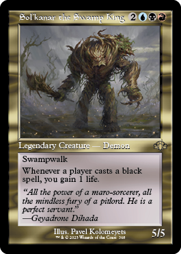 [368]【EN】【FOIL】■旧枠■沼地の王ソルカナー/Sol'kanar the Swamp King【DMR】[R][多色]
