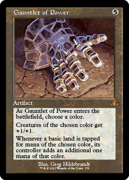 [378]【EN】【FOIL】■旧枠■魔力の篭手/Gauntlet of Power【DMR】[M][茶]