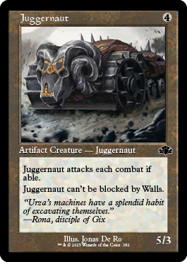 [382]【EN】【FOIL】■旧枠■巨大戦車/Juggernaut【DMR】[C][茶]