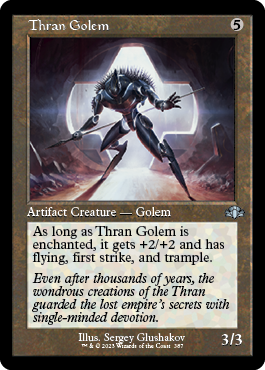 [387]【EN】【FOIL】■旧枠■スランのゴーレム/Thran Golem【DMR】[U][茶]