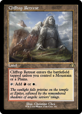 [393]【EN】【FOIL】■旧枠■断崖の避難所/Clifftop Retreat【DMR】[R][土地]