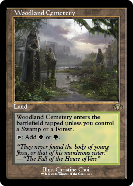 [401]【EN】【FOIL】■旧枠■森林の墓地/Woodland Cemetery【DMR】[R][土地]