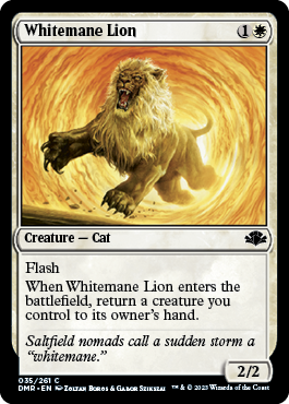 [035]【EN】白たてがみのライオン/Whitemane Lion【DMR】[C][白]