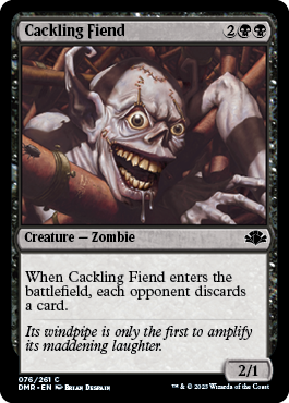 [076]【EN】大笑いの悪鬼/Cackling Fiend【DMR】[C][黒]