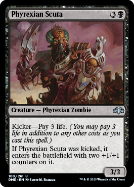 [100]【EN】ファイレクシアの盾持ち/Phyrexian Scuta【DMR】[U][黒]