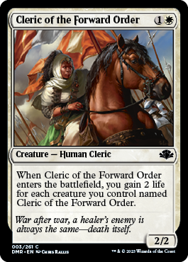 [003]【EN】【FOIL】前線の僧侶/Cleric of the Forward Order【DMR】[C][白]