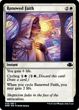 [023]【EN】【FOIL】新たな信仰/Renewed Faith【DMR】[C][白]