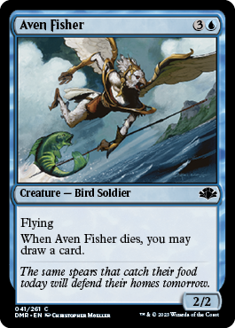 [041]【EN】【FOIL】エイヴンの魚捕り/Aven Fisher【DMR】[C][青]
