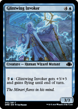 [052]【EN】【FOIL】きらめく翼の発動者/Glintwing Invoker【DMR】[C][青]