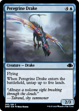[065]【EN】【FOIL】流浪のドレイク/Peregrine Drake【DMR】[C][青]