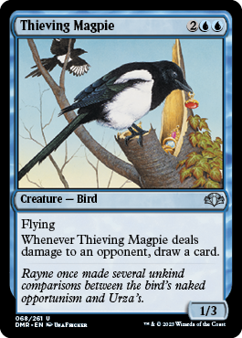 [068]【EN】【FOIL】泥棒カササギ/Thieving Magpie【DMR】[U][青]