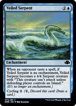 [072]【EN】【FOIL】仮装の大海蛇/Veiled Serpent【DMR】[C][青]