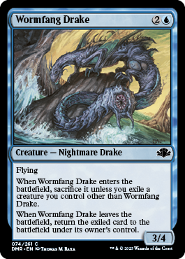 [074]【EN】【FOIL】寄生牙のドレイク/Wormfang Drake【DMR】[C][青]