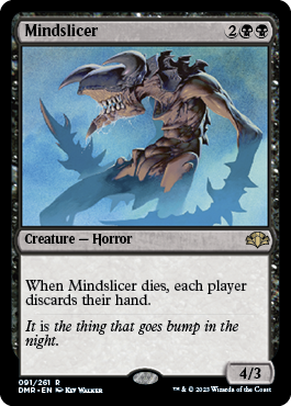 [091]【EN】【FOIL】精神を刻むもの/Mindslicer【DMR】[R][黒]